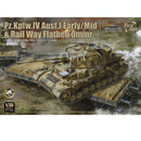 1/35 Pz.Kpfw. IV Ausf. J Inicial / Intermedio y Plataforma de Ferrocarril Ommr