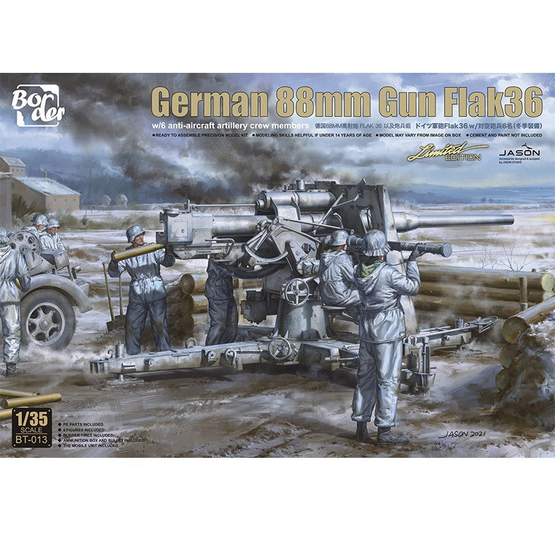 1/35 German 88mm Gun Flak37 w/6 anti-aircraft artillery