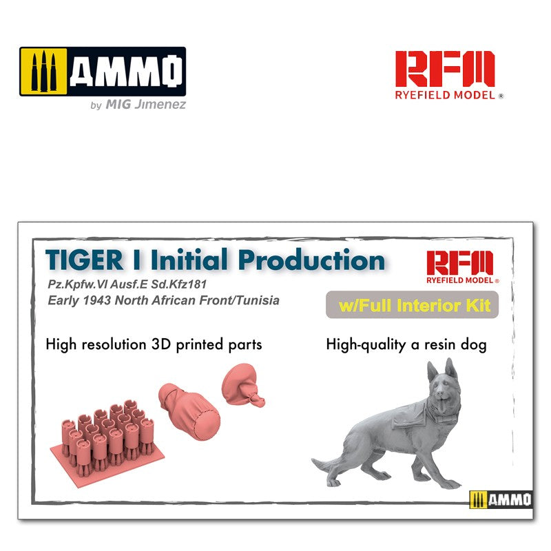 1/35 Tiger I initial production early 1943 w/full interior.