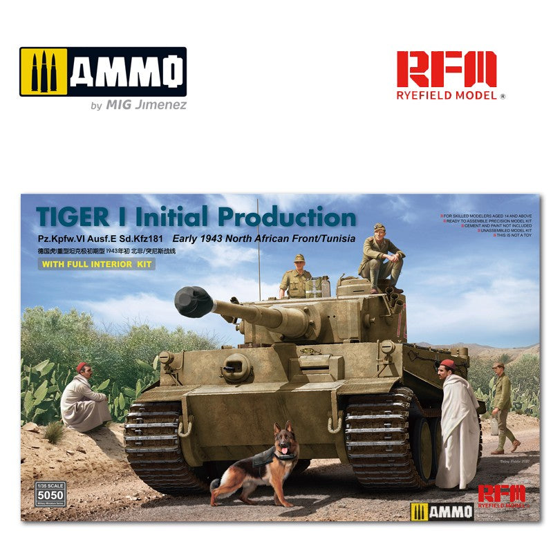 1/35 Tiger I initial production early 1943 w/full interior.