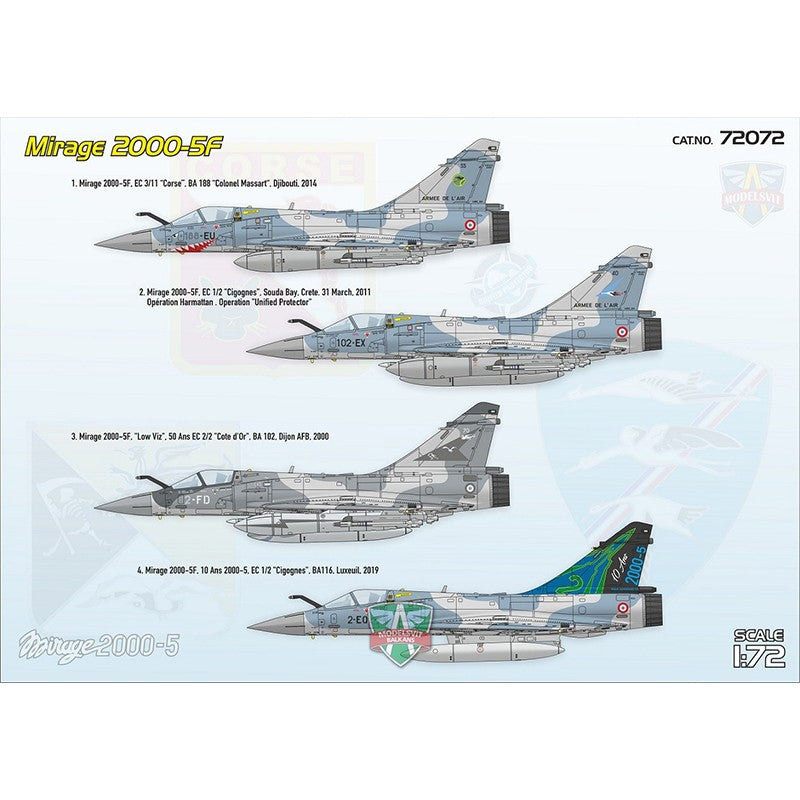1/72 Avión de combate polivalente Mirage 2000-5F