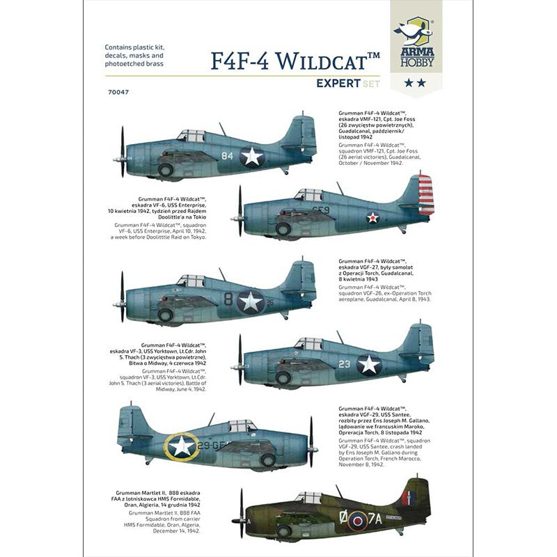 1/72 F4F-4 Wildcat Expert Set