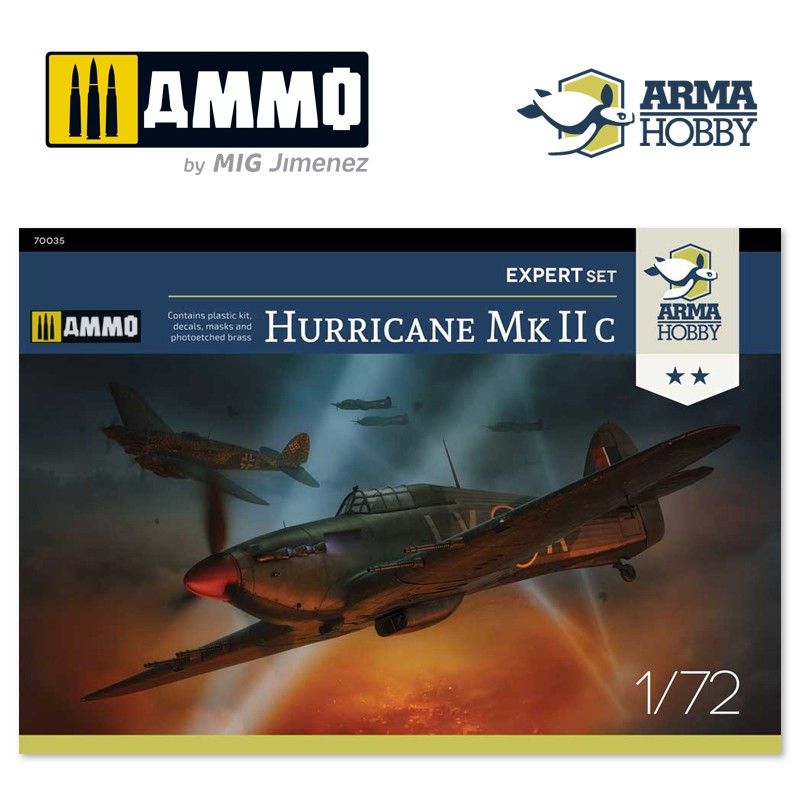 Avión 1/72 Hurricane Mk IIc Expert Set