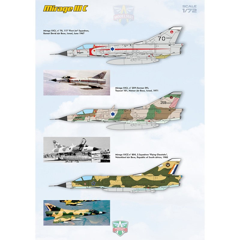 1/72 Interceptor para todo tipo de clima Mirage IIIC