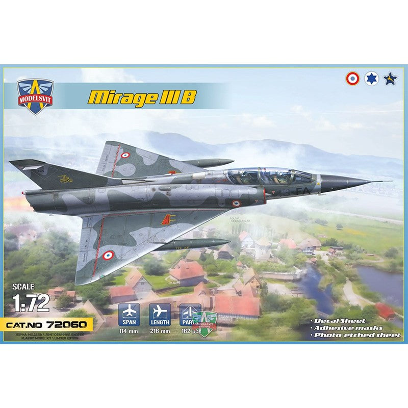 1/72 Mirage IIIB operational trainer ( 5 esquemas de camuflage)