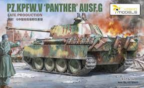 1/72 Pz.Kpfw.V  ‘Panther’Ausf.G  Late Production Metal barrel + resin muzzle brake canvas cove + 3D print muzzle braker+ Photo etched side shirts