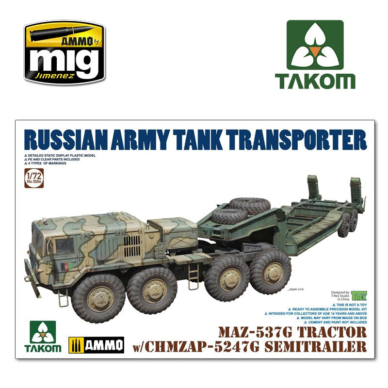 1/72 MAZ-537G TRACTOR w/CHMZAP-5247G SEMITRRAILER