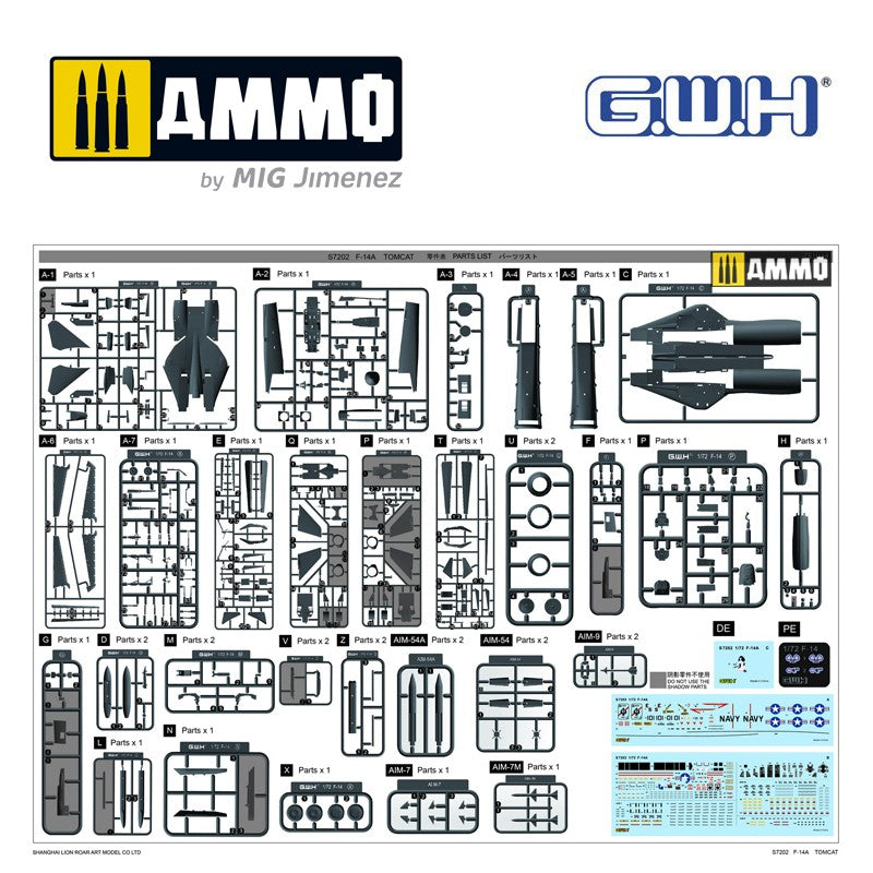 1/72 US Navy F-14A VF-41 "Black Aces" /w special PE & Decal