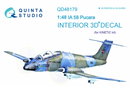 1/48 IA 58 Pucara 3D-Printed & coloured Interior on decal paper (for Kinetic kit)