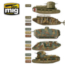 Set de pinturas I WW & II WW FRENCH CAMOUFLAGE COLORS