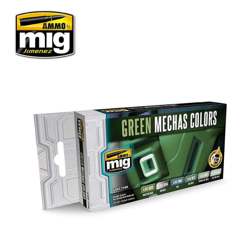 Set de pinturas GREEN MECHAS COLORS