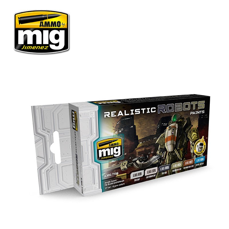 Set de pinturas REALISTIC ROBOTS COLOR SET