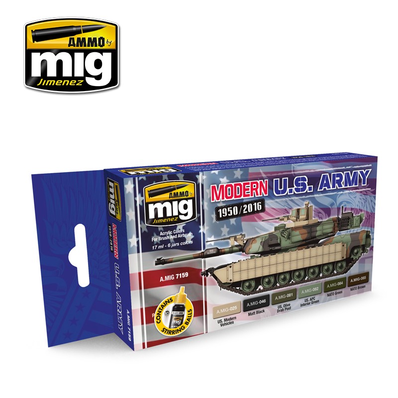 Set de pinturas MODERN USA ARMY COLORS      