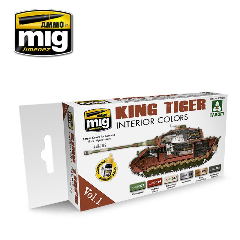 Set de pinturas KING TIGER INTERIOR COLOR (SPECIAL TAKOM EDITION) VOL.1