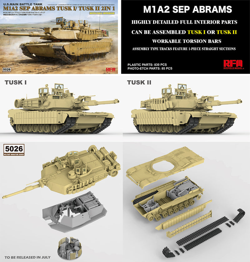 Tanque M1A2 TUSK I/II Interior completo
