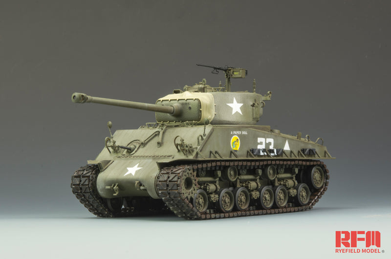 Tanque Sherman M4A3E8 con orugas de eslabones independienes