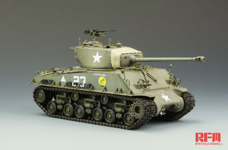 Tanque Sherman M4A3E8 con orugas de eslabones independienes