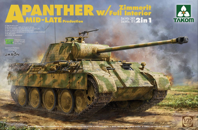 Tanque Panther A Mid/late con zimmerit