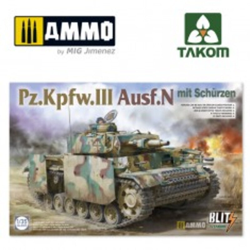 Tanque Panzer.III Ausf.N mit Schürzen